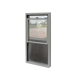 Fenêtres coulissantes verticales à guillotine en aluminium de style américain avec moustiquaire et moustiquaire