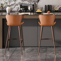 Tabouret de bar haut de gamme style luxe léger avec dossier, structure en acier inoxydable, réglable en hauteur, rotatif, pour usage domestique