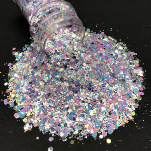 <span class=keywords><strong>Paillettes</strong></span> en polyester épaisses en vrac, mélange de couleurs crème glacée, pour artisanat en résine et décorations de Noël - Product Image 2