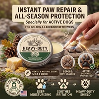 Baume de Protection des Pattes de Luxe pour Animaux – Pommade Cicatrisante Sûre à Lécher pour Pattes Fissurées de Chiens – Apaisant Toutes Saisons, Absorption Rapide, Naturel et Végétalien
