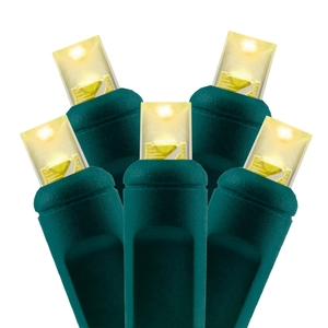 US 5MM Commercial Grade Mini Christmas <strong>String</strong> <strong>Light</strong> Wide Angle Concave Warm White IP65 Rating One Piece Construction - Product Image 1