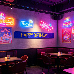 Fascia Blu 'Buon Compleanno' con Lettere Dorate, Elegante Decorazione per Feste, Confezione da 12 Pezzi - Product Image 5