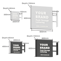 YIJIAO Boîte à lumière éclairée de haute qualité, panneau lumineux double face, design carré pour la publicité de détail