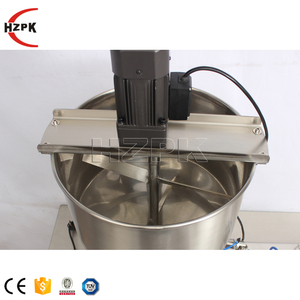 HZPK China Máquina de llenado semiautomática de líquidos y pastas con calentador y mezclador para aceite de ensalada, miel y fluidos de alta viscosidad 40L - Product Image 5