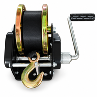 Treuil manuel miniature de 2500 lb avec frein automatique, construction en acier, pour levage de chantier et utilisation marine