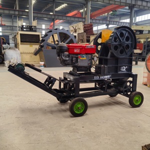 Steinbrecher mit Sieb, Mini-Mobil-Backenbrecher, Backenbrecher zum Zerkleinern von Kopfsteinpflaster - Product Image 3