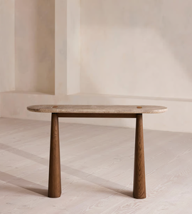 Mesa de Centro de Madera de Roble Macizo Moderna para Sala de Estar de Lujo Italiana, Diseño Elegante de Mesa Auxiliar - Product Image 1
