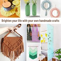 Cuerda de Algodón Trenzada de 2mm y 100m, Cuerda de Colores para Manualidades, Tejido a Mano, Decoración, Tapicería