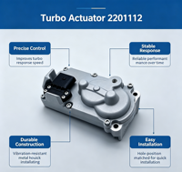 Actuador Electrónico de Turbocompresor VGT de 24 V 2201112 5452691 2348174 para DAF XF MX11 MX13 Cummins ISX HE400VG