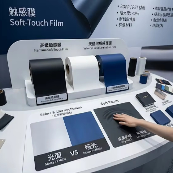 Premium 3-in-1 Soft Touch BOPP Film 25 Micron for Candle Packaging Roll