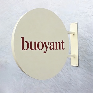 Letrero Metálico Personalizado para Tienda, Letrero de Entrada con Recubrimiento, Letrero Publicitario Tipo Blade para Montaje en Pared - Product Image 5