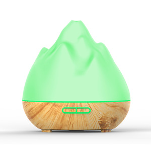 Diffuseur d'arômes en forme de montagne, mini humidificateur, grain de bois clair, capacité de 0,5 L, utilisation domestique, alimentation électrique - Product Image 2