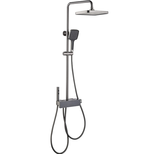 HONGDEC High-End Thermostatic Rainfall Shower Kits Digital Display Shower Set Wall Mounted Shower System Bathroom