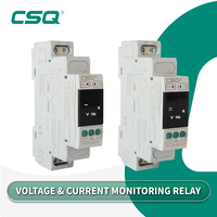CSQ HYCRU8S relais de surveillance de courant alternatif monophasé/triphasé 10/16A AC1 AC24-240V résistif (50-60Hz)/DC24-240V