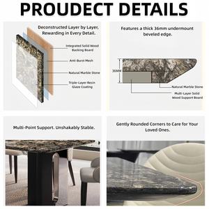 Fournisseur de solutions : <span class=keywords><strong>Table</strong></span> à manger en marbre naturel, design et dimensions adaptés aux grands espaces de repas - Product Image 3