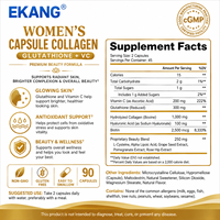 Capsules de collagène pour femmes, fabrication en usine certifiée cGMP, marque privée, supplément beauté OEM au glutathion et à la vitamine C