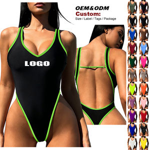 <span class=keywords><strong>Maillot</strong></span> <span class=keywords><strong>de</strong></span> <span class=keywords><strong>bain</strong></span> une pièce pour femmes et jeunes filles, coupe haute, avec liseré, style bikini, avec string sexy, body amincissant, respirant, tenue <span class=keywords><strong>de</strong></span> plage - Product Image 1