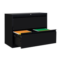 Meubles de rangement en acier pour documents de format A4 à faible hauteur, armoires de classement modernes à deux tiroirs larges, latérales, pour atelier