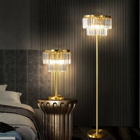 Lampe de table et lampadaire abordables et luxueux, lampe de salon et de chevet pour villa, lampadaire en cristal inspiré de l'hôtellerie.