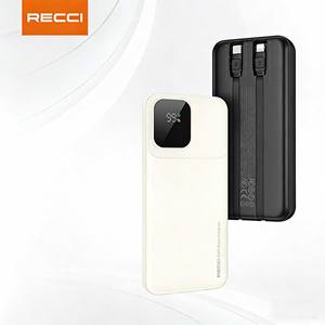 Banque d'alimentation RECCI RPB-P67/P68 10000mAh/20000mAh 22.5W PD à charge rapide avec câbles intégrés, affichage numérique, chargeur portable - Product Image 3