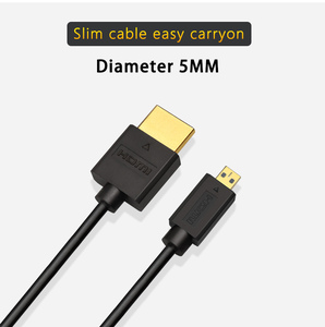 Giá thấp HDMI một Nam để D nam cáp 4k Micro HDMI Cáp với <span class=keywords><strong>Ethernet</strong></span> hỗ trợ <span class=keywords><strong>3D</strong></span> MIRO HDMI 4K Slim am để DM OEM CN; gua Đen - Product Image 4