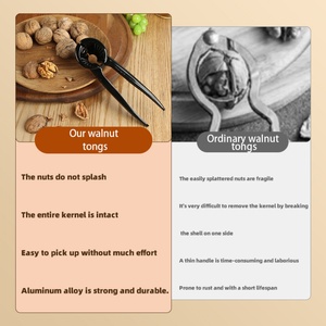 Durable Aluminium Alloy Nut Cracker Manual Kitchen Tool for Walnuts Pecans Almonds Cashews <b>Chestnuts</b> Seafood Garlic Easy Clean - Product Image 2