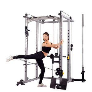 Jaula para gimnasio en casa con máquina Smith multifunción para fitness y culturismo - Product Image 3