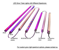 Lampes de culture LED à spectre complet T8 pour plantes, 2 pieds, 4 pieds, 1,2 m, 9W, 15W, 18W / 25W, tube intégré, lumière LED tubulaire pour jardin d'intérieur