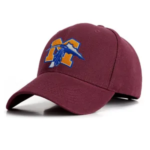 قبعات رياضية مخصصة بتصميم شعار مطرز قبعة بيسبول خارجية قطنية بيضاء تسمح بمرور الهواء