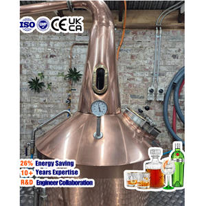 TW Pure Copper Pot Still para <span class=keywords><strong>whisky</strong></span> <span class=keywords><strong>de</strong></span> <span class=keywords><strong>Malta</strong></span> | Destilador Alembic hecho a mano con cuello <span class=keywords><strong>de</strong></span> cisne y condensador | 50L a 5000L - Product Image 2