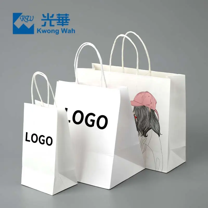 Sacchetti regalo promozionali portatili con Logo personalizzato sacchetto di carta Tote per lo Shopping di lusso economico con Logo