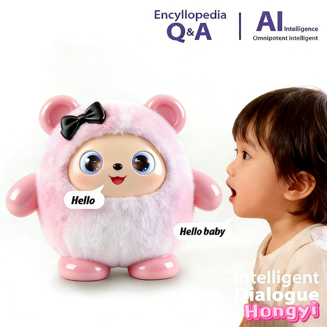 OEM/ODM AI-Powered Vinyl Face Plush Interactive Companion for Premium Pet & Toy Collections Vinyl Ai Plush Doll