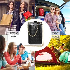 Portefeuille pour téléphone portable, petit sac à bandoulière avec fente pour carte, adapté à l'<span class=keywords><strong>iphone</strong></span> 13 12 11 Pro Max XR (noir) - Product Image 6