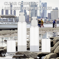 Flacon pompe sans air cylindrique vide à col vissé pour emballage cosmétique, nettoyant visage et shampoing – 15ml, 30ml, 50ml, 80ml, 100ml