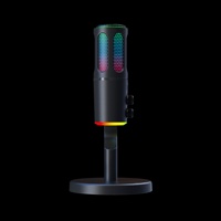 Microphone USB Condensateur RGB Gaming Transfrontalier SU8 avec Réduction de Bruit et Réponse en Fréquence Full Direction 100Hz-20kHz pour PC et Mobile