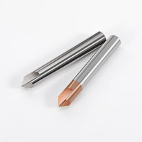 Herramienta de biselado de carburo de tungsteno HANDERK, fresa de 2 flautas, fresa de extremo de chaflán con revestimiento para herramienta CNC