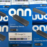 Clé TV 4K Onn Android 14, Quad Core, Connectivité 5G, 2 Go de RAM, Télécommande Vocale, Lecteur Multimédia en Streaming, Décodeur