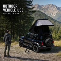 Outdoor Camping Hartschalen-Dachzelt für 2-3 Personen Dreieckszelt Auto-Dachzelt Aluminium-Klappzelt für Autodach