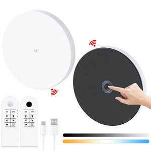Lampe murale LED ABS moderne pour chambre à coucher, télécommande, rechargeable, 3 CCT, sans perçage, lumière de nuit magnétique pour porte d'entrée, intensité variable 3000K-6500K - Product Image 5