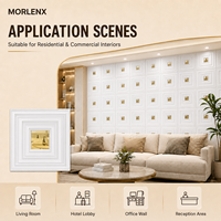 Panneau mural 3D moderne MORLENX en PVC, motif géométrique, imperméable, pour la décoration murale de villas, commerces, appartements, hôtels et maisons.