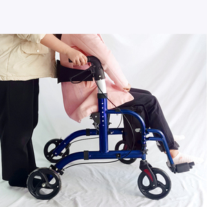 Silla de Ruedas Ligera y Plegable para <span class=keywords><strong>Personas</strong></span> <span class=keywords><strong>Mayores</strong></span>, Silla de Transporte para Pasajeros y Cuidadores - Product Image 3