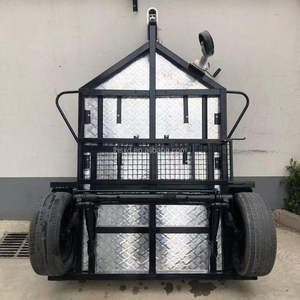 Remolque <span class=keywords><strong>de</strong></span> Plataforma Plana Específico <span class=keywords><strong>para</strong></span> Motocicletas con Gran Capacidad <span class=keywords><strong>de</strong></span> Carga y Soporte Frontal Antivuelco - Product Image 2