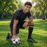 Chaussures de football FG/SG respirantes de haute qualité, disponibles en modèles montants et bas. Ensemble de chaussettes de football en cadeau