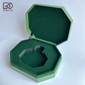 ROGOOD Lussuosa Scatola Regalo Cosmetica Ottagonale con Coperchio Apribile, in Carta Verde Testurizzata, con Inserto Personalizzato in EVA per Confezioni di Profumi P2137 - Product Image 4