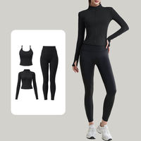 Ensemble de vêtements de sport côtelés taille haute pour femmes, personnalisable, sans couture, style veste, pour yoga et fitness