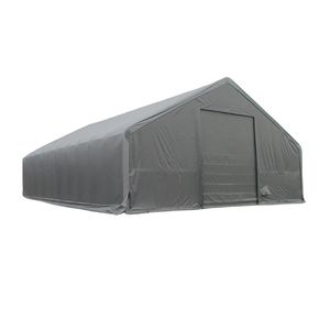 Tente de stockage robuste 40x20m pour atelier agricole, avec double treillis en PVC et abri pour conteneurs - Product Image 1