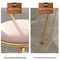 Chaise de maquillage papillon au design nordique créatif avec dossier amovible et structure métallique pour petit appartement ou chambre à coucher