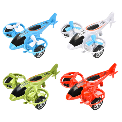 Wholesale Friction Power Plastic Toy Plane Cartoon Inertia Automatic Turn 360 Degree Rotation Airplane Toys for Kids Gift