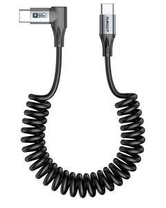 Cable USB Retráctil de Aluminio SUNGUY Tipo-C de 60W 3A con Carga Rápida para Teléfono Móvil, Portátil y Automóvil, con Logotipo Personalizado y Longitud Ajustable - Product Image 4