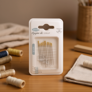 Aghi da cucito Ilan 10 pezzi placcati in oro per cucito a mano - Product Image 3